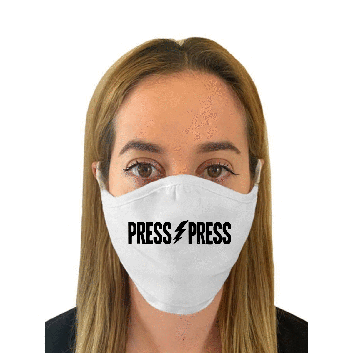 Press Press Merch - Virginia - Custom Face Mask - 1-Color print on this 2-Ply Face Covering.